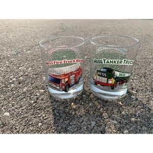 Lot of two Hess 1996 Classic Truck Series Glasses